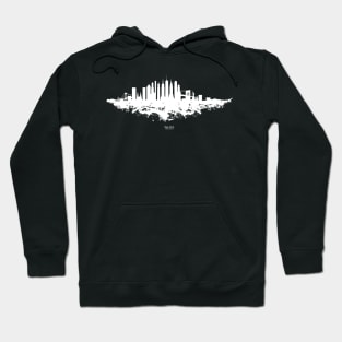 New York Skyline Watercolor Black and White Hoodie